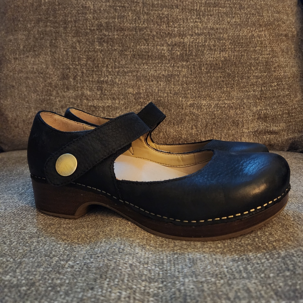 Dansko Beatrice Black Mary Jane Shoes Clogs
